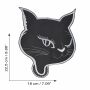 Backpatch - Cats head - black-white