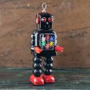 Robot - Robot de hojalata - High Wheel Robot - negro - Juguete de lata