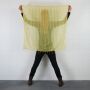 Sciarpa di cotone - lurex giallo multicolore 1 - foulard quadrato
