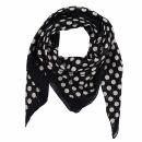Sciarpa di cotone - punti 2,5 cm nero - bianco - foulard...