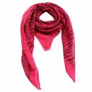 Sciarpa di cotone - zebra rosso-bordeaux - nero - foulard quadrato