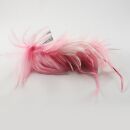 Haarkamm mit Feder 03 - rosa-weiß