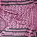 Kufiya - Keffiyeh - negro - rose fucsia 02 - Pañuelo de Arafat