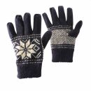 Finger gloves with pattern - blue - gloves