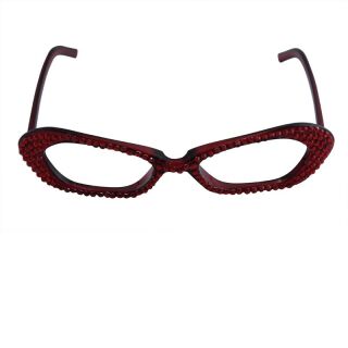 glitzernde Partybrille - rot & dunkelrot - Spaßbrille