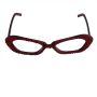 glitzernde Partybrille - rot & dunkelrot - Spaßbrille