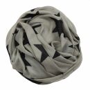 Pañuelo de algodón - Estrellas 8 cm gris - negra - Pañuelo cuadrado para el cuello