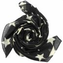 Sciarpa di cotone - stella 8 cm nero - beige - foulard...