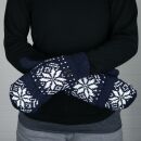 Gloves with pattern - blue