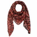 Sciarpa di cotone - leopardo 1 rosso - argento - foulard...