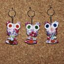 Doll with button-eyes - Tired Cat 03 - Keychain