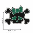 Patch - Teschio con cuore - nero-verde - Patch