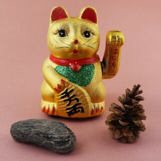 Gatto della fortuna - Gatto cinese - Maneki neko in ceramica - 17