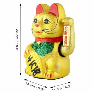 Gatto della fortuna - Gatto cinese - Maneki neko in ceramica - 17 cm ,  17,95 €