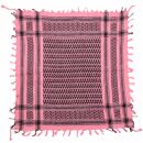 Bandana kefiah palestinese 100% cotone 55x55 cm - rosa - nero