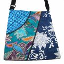 Cloth bag - Three different Floral Designs - light blue,...