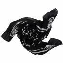Sciarpa di cotone - gotico Ouija 03 - Spiritboard - nero-bianco - foulard quadrato