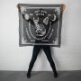 Cotton Scarf - gothic Ouija 03 - spiritboard - black-whit - squared kerchief