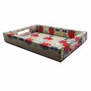 Dinner tray made of recycled materials - rose-red - small