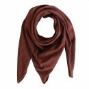 Scarf coarsely woven - heavy quality - brown - squared...
