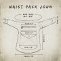 Hip Bag - John - Pattern 01 - Bumbag - Belly bag