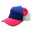 Baseball Cap - with ears - blue-pink-white - Basecap