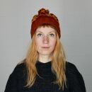 Gorra tejida de lana con borla y dibujo de Escandinavia -...