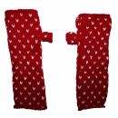 Woolen arm warmers - Knitted arm warmers - Red with...