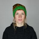 Gorra tejida de lana con hebra multicolor - largo - verde - rojo - amarillo - negro - Gorro de punta