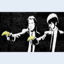 Foto auf Leinwand - Streetart - Gangster mit Banane -...