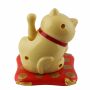 Gatto della fortuna - Gatto cinese - Maneki neko su piattaforma - 7,5cm - beige
