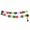 Banderas tibetanas de oración - 25 cm de ancho - letras negro - Set de 5 tambores
